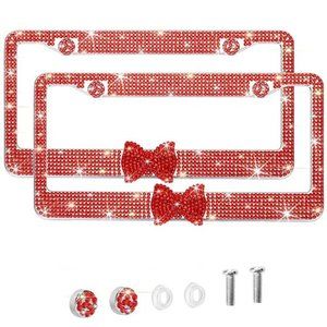 💕NEW Sparkling Bling Swarovski Crystal Silver Hello Kitty License Plate …